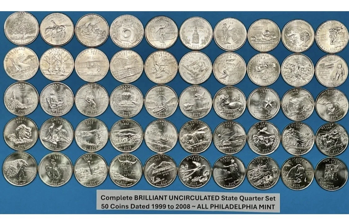 US 50 State Set Quarters 1999-2008 for sale | eBay
