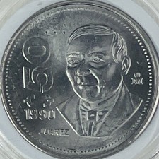 Mexico 10 Pesos One Coin 1987 stainless steel Miguel Hidalgo y Costilla