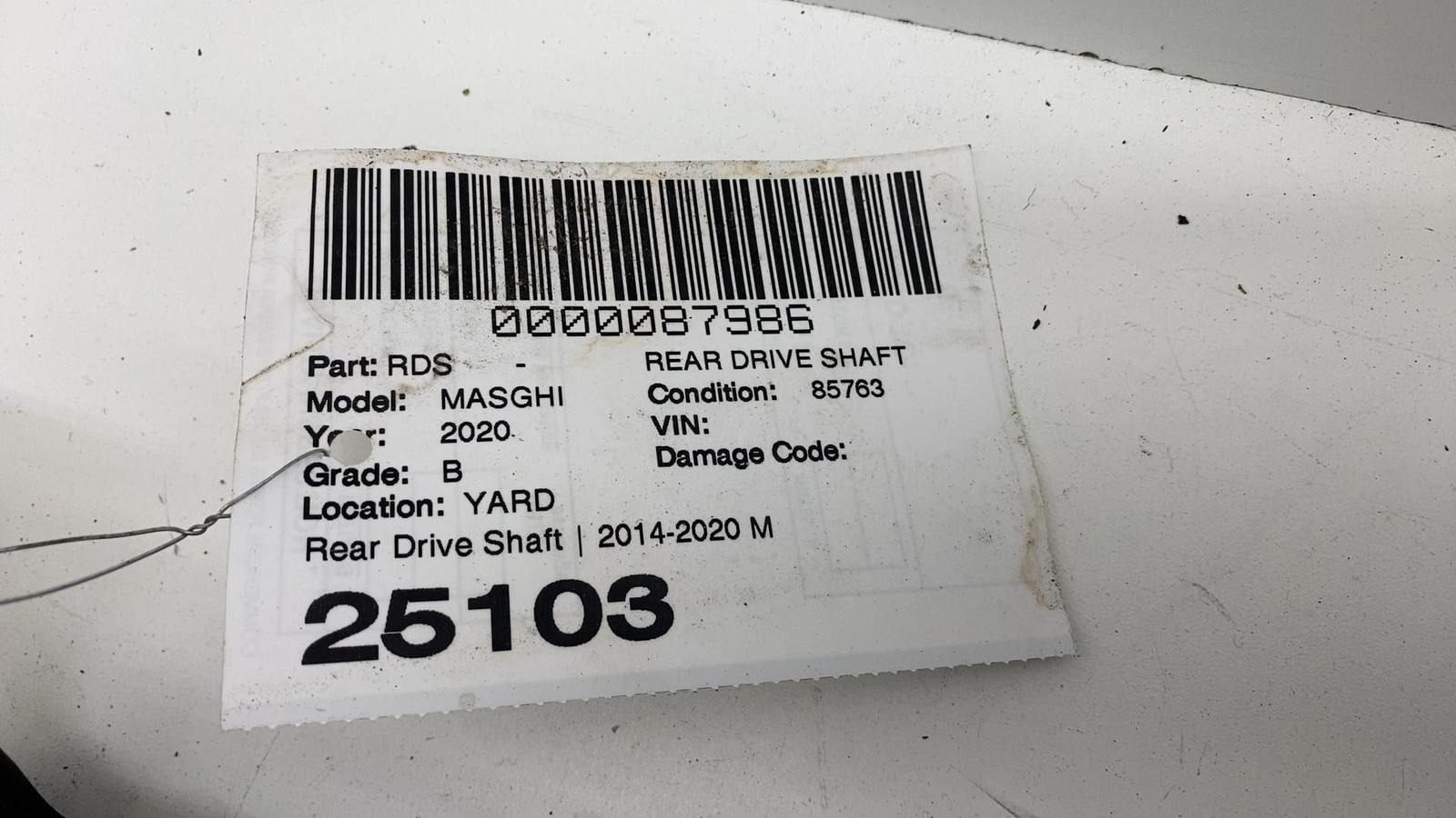 ⭕ 2014-2020 Maserati Ghibli 3.0L RWD Rear Drive Shaft Propeller 670039453 OEM
