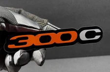 2PC(pair)300CEmblem Fender Badges Orange/Mblack onBlack Aggressive Custom Design