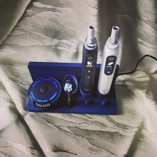 Stand Halterung Passend F&uuml;r Oral B IO 10 Dreierset matt Dunkelblau links