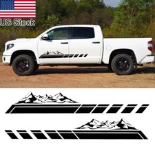 2pcs 68 Black Mountains Stripe Graphic Body Side Door Decal Stickers For Ford