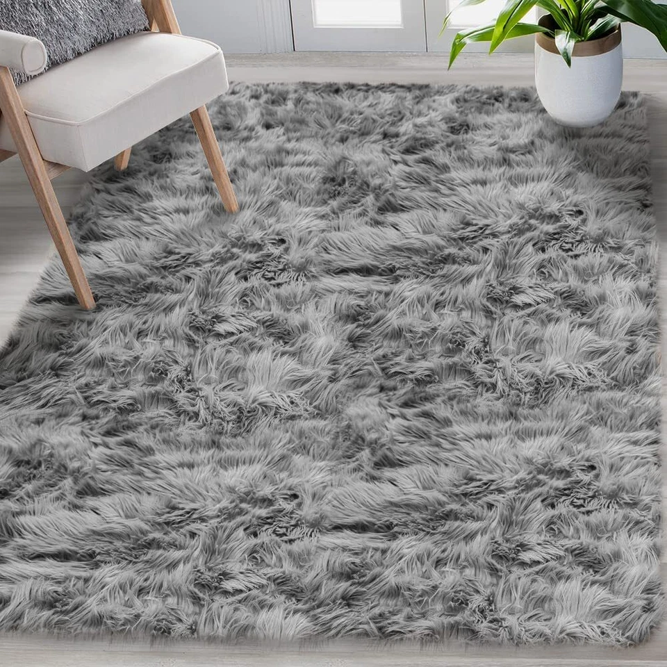 Fluffy Rugs Anti-Slip SHAGGY RUG Super Soft Carpet Mat Living Room Floor Bedroom - Image 2 of 4