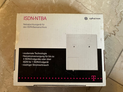 Original Sphairon ISDN NTPA Netzanschlussgerät mit beschädigter Verpackung