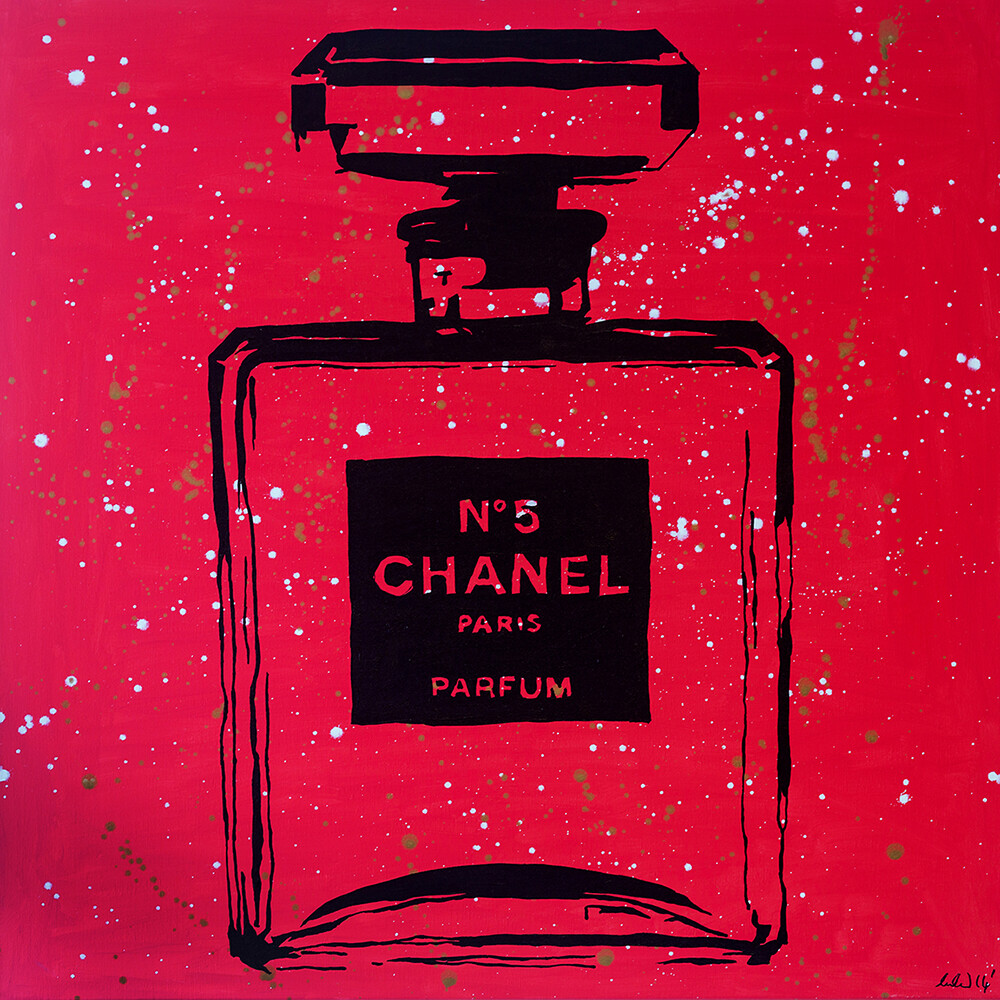 CANVAS Chanel Pop Art Red Urban Chic by PopArtQueen 24X24 Art