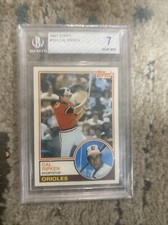 1983 Topps number 163 Cal Ripken Beckett certified seven￼