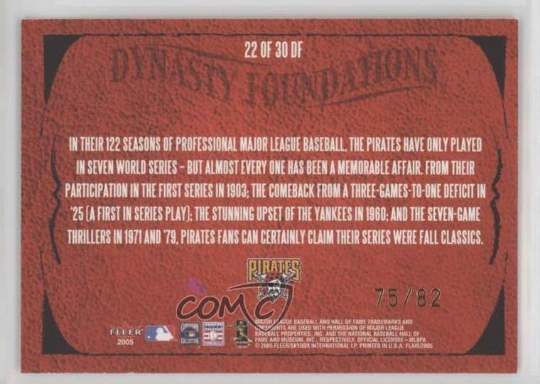 2005 Flair Dynasty Foundations Gold/82 Gary Wilson Jack Jason Bay 22DF
