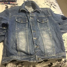1990’s BLUE JEAN DENIM Jacket INTERNATIONAL MALE Size Large