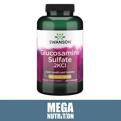Swanson Glucosamine Sulfate 2KCl 500mg 250 Capsules For Health And Mobility