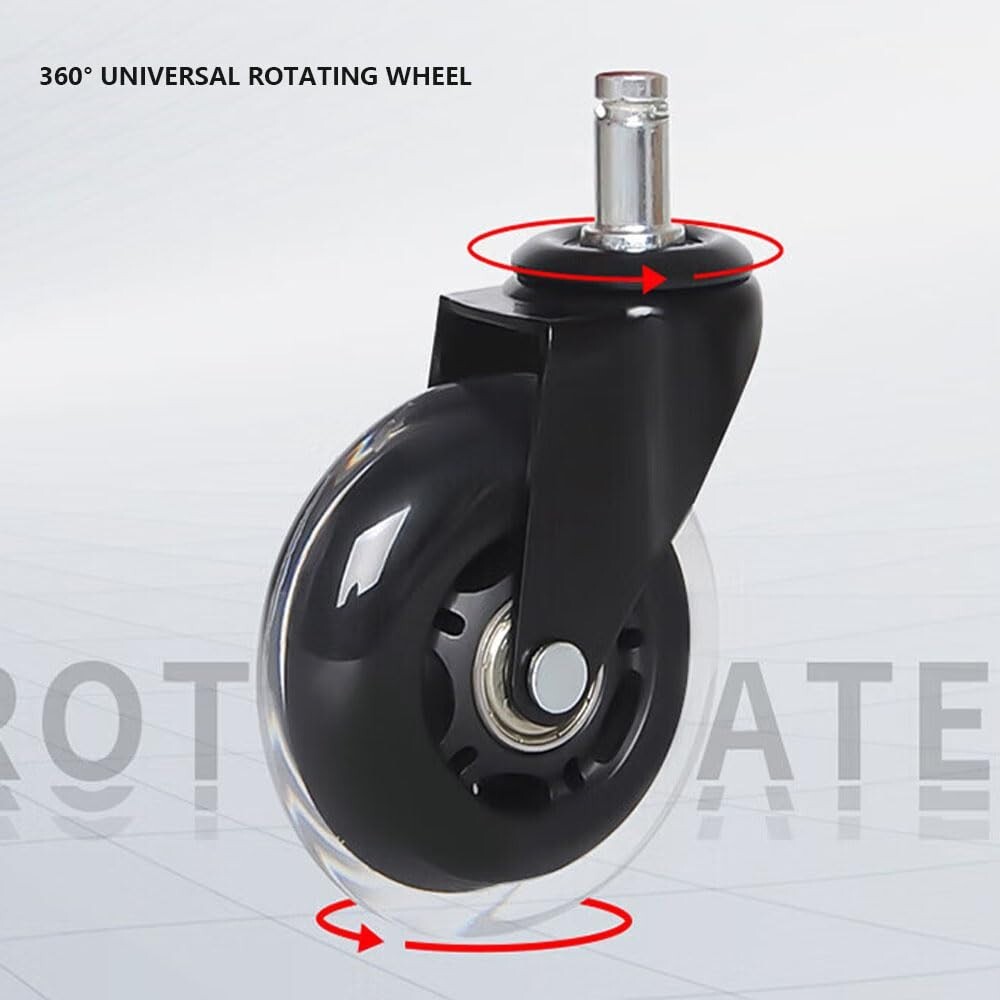 Office Chair Caster WheelsOffice Chair Wheels Rubber Chair Casters for Tile H...