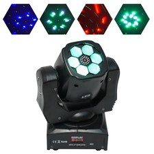 6 LED Bee Eye Laser Moving Head DMX Beam Stage Light RGBW Gobo Spot For DJ Disco