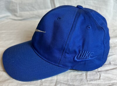 Vintage 90's Y2K Nike Center Swoosh SnapBack Blue Hat Cap | eBay