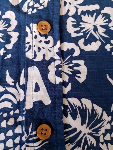 VTG OCEAN PACIFIC OP SHIRT HAWAIIAN ALOHA BLUE Rare 80s. Size Xl - Picture 5 of 8