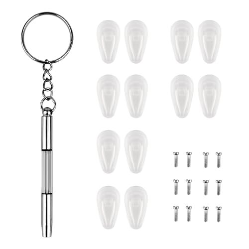 6 Pairs Eyeglass Nose Pads 0.58 Inch Soft Silicone Air Chamber Eyeglass Nose ...