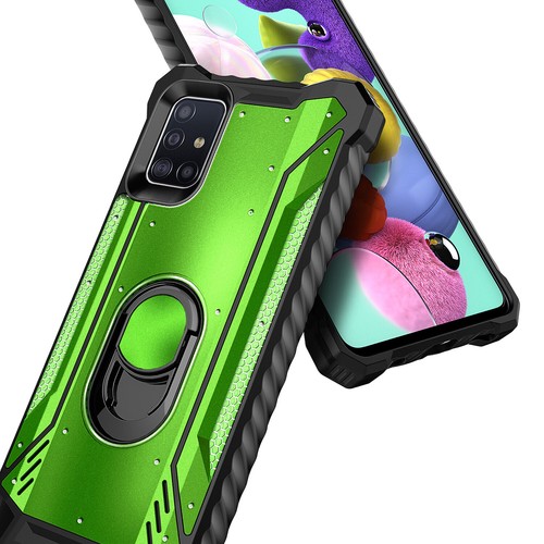 For Samsung Galaxy A51 5G Case Full Body Ring Stand Phone Cover + Tempered Glass - 第 20/37 張圖片