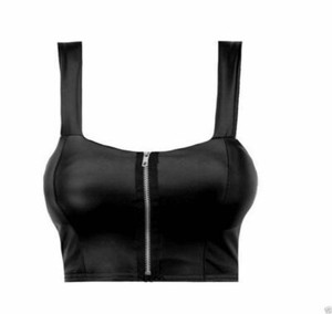 black pvc bralet