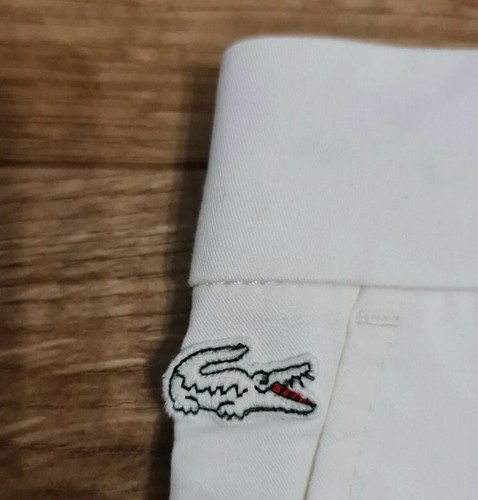 LACOSTE Women White High Waisted Trouser Shorts Uk Size 6 New - Picture 5 of 8