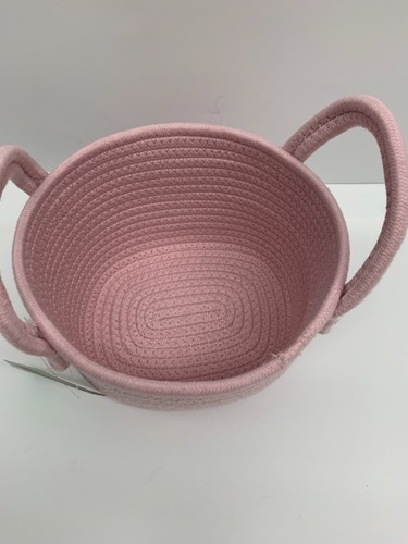 New! Spring Shop Rope Basket with Handles Choose Color Pastel Pink Blue Gray - Picture 14 of 30
