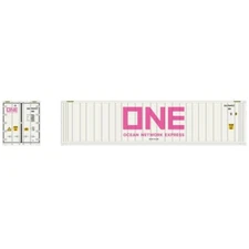 Atlas HO  40' Refrigerated Container Set #2 (3 PACK) ONE (White/Pink)
