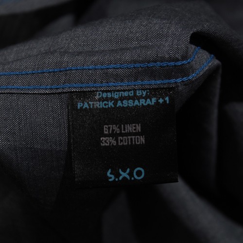 Patrick Assaraf NWT Casual Button Down Shirt Size XL Blue Degraded Linen/Cotton - Picture 10 of 10