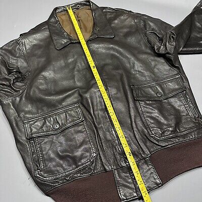 Vintage 60s 70s Brown Leather A2 Jacket Scoville Zipper Size Vintage 60s 70s Brown Leather A2 Jacket Scoville Zipper Size