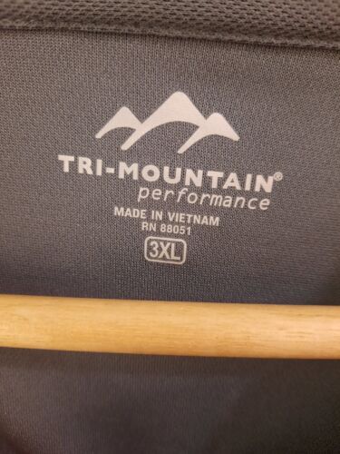 Tri-Mountain Performance grau Polo Langarm Herren feuchtigkeitsableitend 3XL neu mit Etikett - Bild 4 von 4