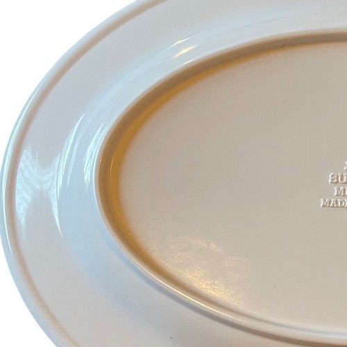 Sunshine Melamine Serving Platter Floral Pink Gold Trim Oval Plate Taiwan 10"x7" - Picture 7 of 7