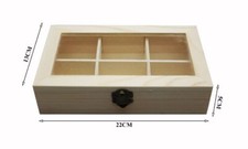 Scatola Portagioie In Legno Con Bacheca 6 Posti Scomparti Vetrina Decoupage