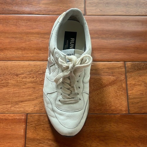 Golden Goose Running Sole in nappa with silver star and gold leather heel tab 7