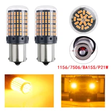 2x1156 7506 LED 144-SMD Reverse Backup Light Bulbs BA15S Canbus Error Free Lamps