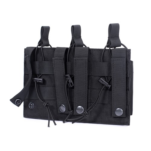 Tactical Molle Triple Open Top Magazine Pouch Hunting Rifle Pistol Mag Waist Bag - Picture 16 of 25