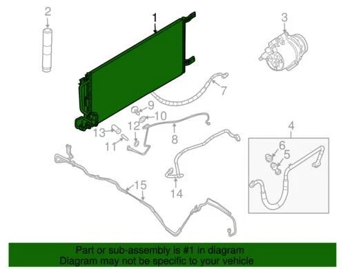 Подлинный конденсатор кондиционера GM 2001-2007 Chevrolet Buick Saturn 25813511 - Изображение 2 из 2