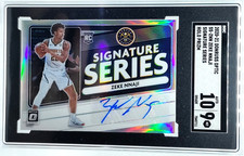 SGC 9 10 Zeke Nnaji ROOKIE AUTO 2020-21 Optic SILVER HOLO AUTOGRAPH Prizm Denver