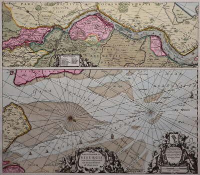 Weserlauf And Bremen - Fl. Visurgis - Schenk & Valk 1700 - Original