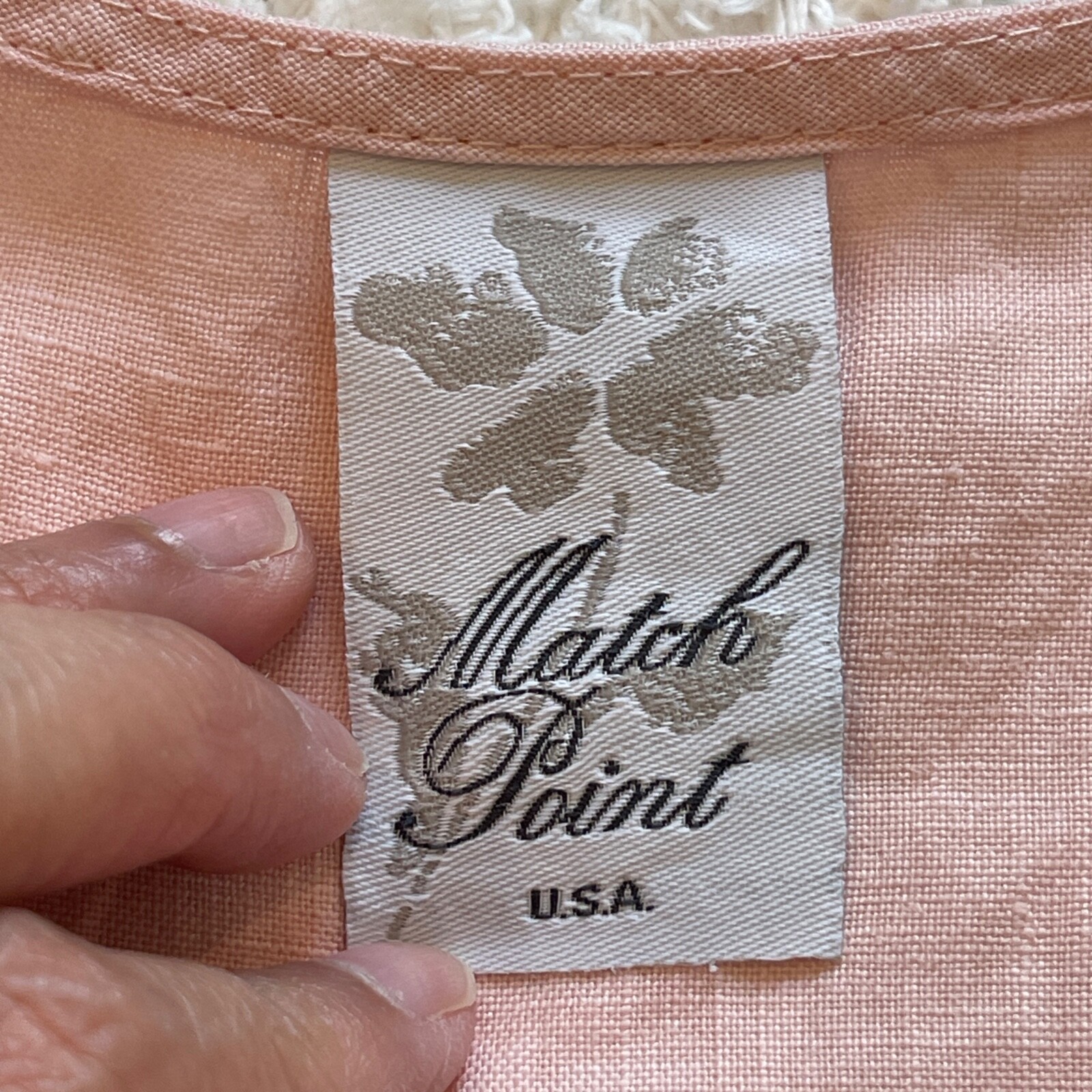 Match Point Linen Midi Dress Women's Size M Short Sleeve Beach Pockets Boho USA