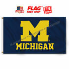 Michigan Wolverines 3x5 Ft Flag Man Cave Logo Banner Football Ncaa Free Shipping