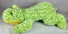 Dan Dee Collectors Choice Frog Curly Plush Green Yellow 29" Floppy Pillow 2013