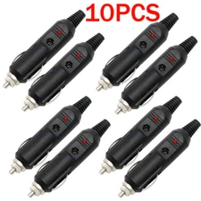 10 Pack 12V Male Car Cigarette Lighter Socket Plug Connector US