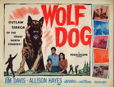 WOLF DOG original 1958 movie poster ALLISON HAYES/JIM DAVIS