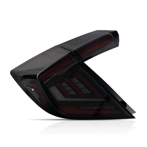 Full LED Tail Lights Smoked For 16-22 Honda Civic Hatchback Upgrad w/Sequential - Picture 3 of 14