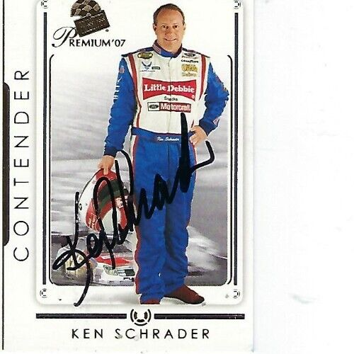 KEN SCHRADER SIGNED 2007 PRESS PASS PREMIUM #19 - NASCAR | eBay