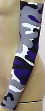 Purple Black Gray White Sports Arm Sleeve Woodland Camo Baseball Gamer