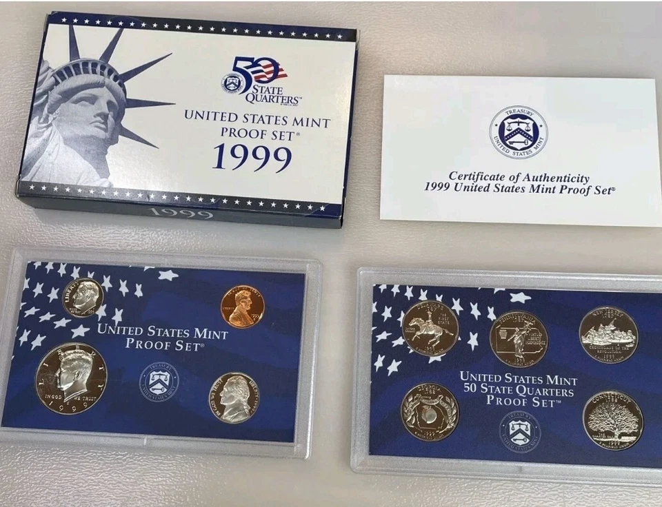 1999-2008 US Mint Proof Sets OGP Box & COA Lot of 109 Coins 10 Annual Sets Lot - Image 3 of 4