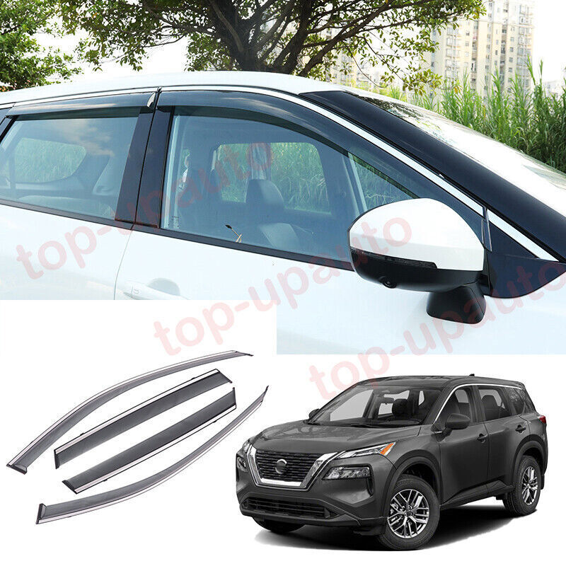For Nissan Rogue 2021-2024 Side Window Wind Visors Sun Rain Guard Vent Deflector