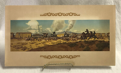 Eisenbahnverkehr 4 Zugbilder Golden Spike Folio Centennial 1969