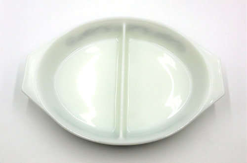 1962 Pyrex Black Scroll divided casserole baking dish 1 1/2 QT *Promo pattern* - Picture 4 of 8