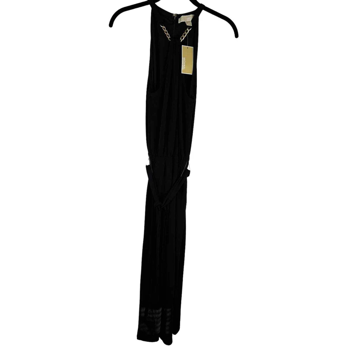 Michael kors jumpsuit black gold sale