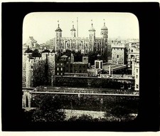 1900's Keystone Magic Lantern Glass Slide #349 Tower Of London England