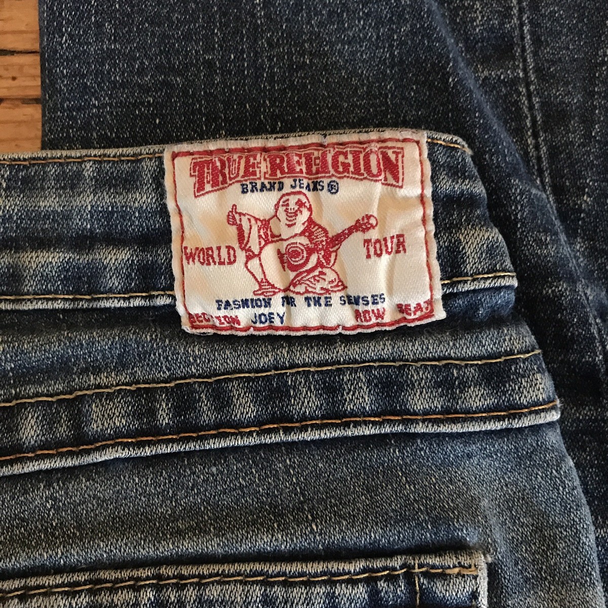 True Religion Womens Size 28 'Joey' Distressed Stone Washed
