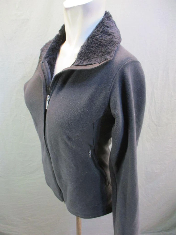 Chaqueta básica forrada de felpa de piel sintética con cremallera completa marrón activa talla S de Nau 7Y936 Foto 3 de 4